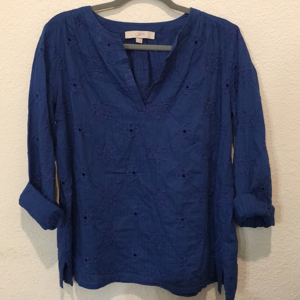 Blue Ann Taylor Loft top